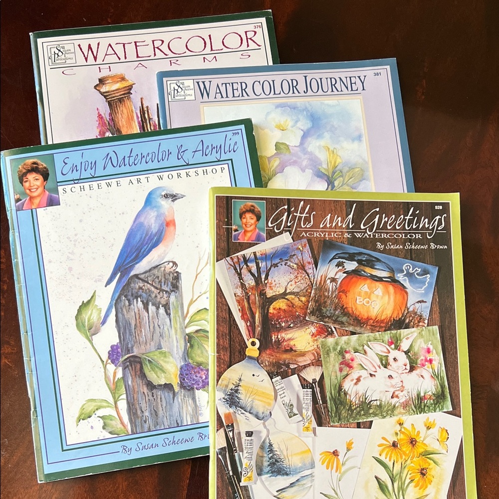Watercolor Instruction Books Set of 4 Susan Scheewe Production